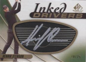 2021 SP Game Used - Inked Drivers Black #ID-HS Henrik Stenson Front