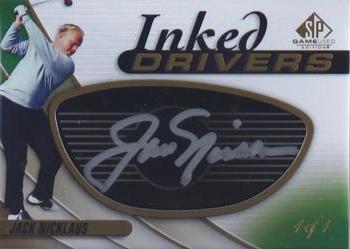 2021 SP Game Used - Inked Drivers Black #ID-JN Jack Nicklaus Front
