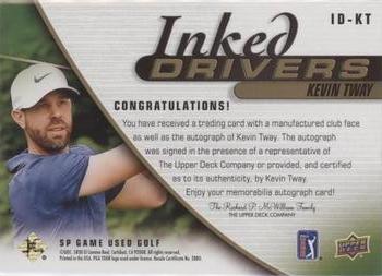 2021 SP Game Used - Inked Drivers Black #ID-KT Kevin Tway Back