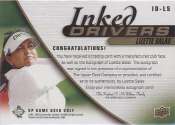2021 SP Game Used - Inked Drivers Black #ID-LS Lizette Salas Back