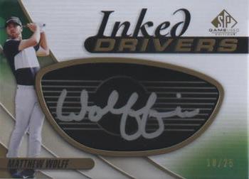 2021 SP Game Used - Inked Drivers Black #ID-MW Matthew Wolff Front