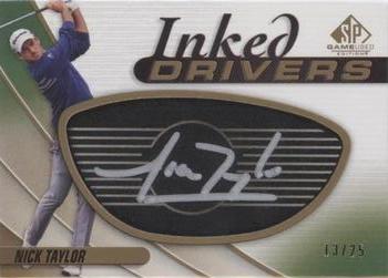 2021 SP Game Used - Inked Drivers Black #ID-NT Nick Taylor Front