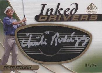 2021 SP Game Used - Inked Drivers Black #ID-RO Chi-Chi Rodriguez Front