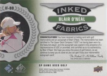 2021 SP Game Used - Inked Fabrics #IF-BO Blair O'Neal Back