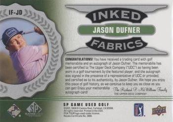 2021 SP Game Used - Inked Fabrics #IF-JD Jason Dufner Back