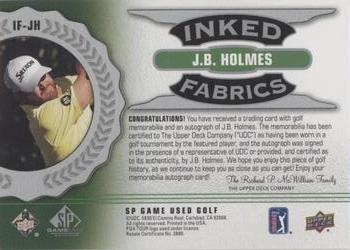 2021 SP Game Used - Inked Fabrics #IF-JH J.B. Holmes Back