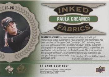 2021 SP Game Used - Inked Fabrics Spectrum #IF-PC Paula Creamer Back