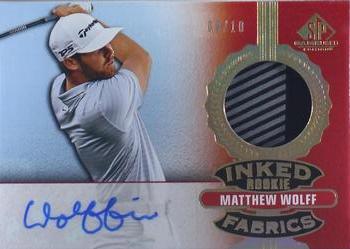 2021 SP Game Used - Inked Rookie Fabrics Spectrum #IRF-MW Matthew Wolff Front