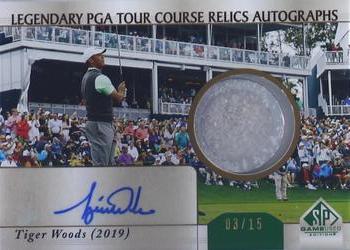 2021 SP Game Used - Legendary Course Relics Autographs #CRA-TW Tiger Woods Front