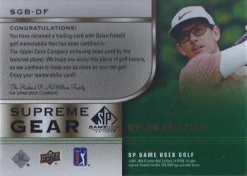 2021 SP Game Used - Supreme Gear #SGB-DF Dylan Frittelli Back