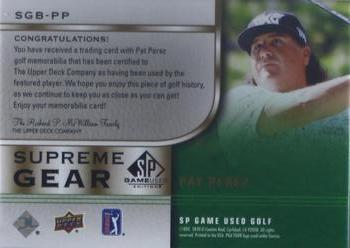 2021 SP Game Used - Supreme Gear #SGB-PP Pat Perez Back