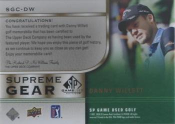 2021 SP Game Used - Supreme Gear #SGC-DW Danny Willett Back