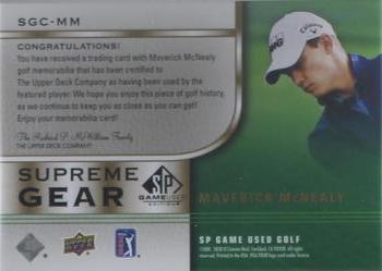 2021 SP Game Used - Supreme Gear #SGC-MM Maverick McNealy Back