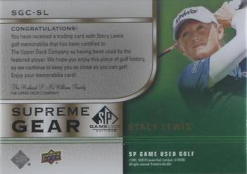 2021 SP Game Used - Supreme Gear #SGC-SL Stacy Lewis Back
