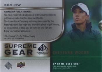 2021 SP Game Used - Supreme Gear #SGS-CW Cheyenne Woods Back