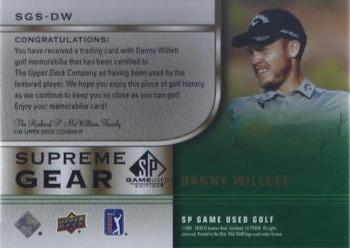 2021 SP Game Used - Supreme Gear #SGS-DW Danny Willett Back