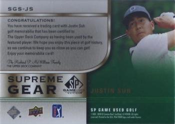 2021 SP Game Used - Supreme Gear #SGS-JS Justin Suh Back