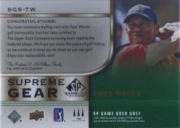 2021 SP Game Used - Supreme Gear #SGS-TW Tiger Woods Back