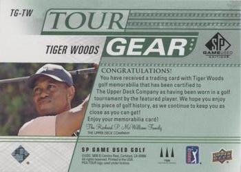 2021 SP Game Used - Tour Gear Green #TG-TW Tiger Woods Back