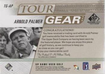 2021 SP Game Used - Tour Gear Gold #TG-AP Arnold Palmer Back