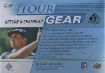 2021 SP Game Used - Tour Gear Blue #TG-BD Bryson DeChambeau Back