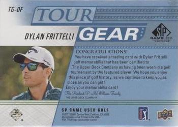 2021 SP Game Used - Tour Gear Blue #TG-DF Dylan Frittelli Back