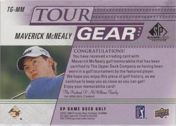 2021 SP Game Used - Tour Gear Purple #TG-MM Maverick McNealy Back