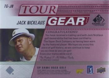 2021 SP Game Used - Tour Gear Red #TG-JN Jack Nicklaus Back