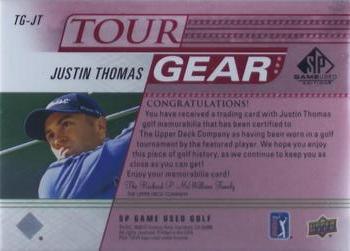 2021 SP Game Used - Tour Gear Red #TG-JT Justin Thomas Back