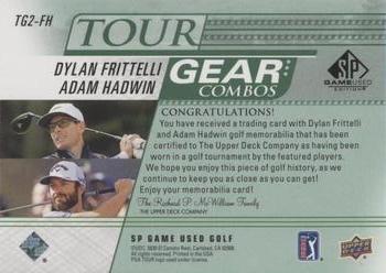 2021 SP Game Used - Tour Gear Combos Green #TG2-FH Dylan Frittelli / Adam Hadwin Back