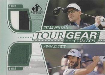 2021 SP Game Used - Tour Gear Combos Green #TG2-FH Dylan Frittelli / Adam Hadwin Front
