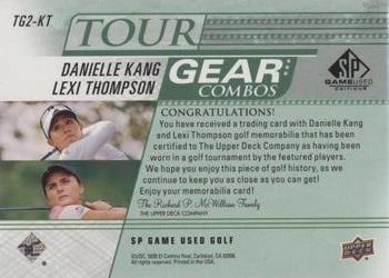 2021 SP Game Used - Tour Gear Combos Green #TG2-KT Lexi Thompson / Danielle Kang Back