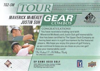2021 SP Game Used - Tour Gear Combos Green #TG2-SM Maverick McNealy / Justin Suh Back
