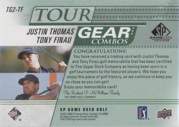 2021 SP Game Used - Tour Gear Combos Green #TG2-TF Justin Thomas / Tony Finau Back