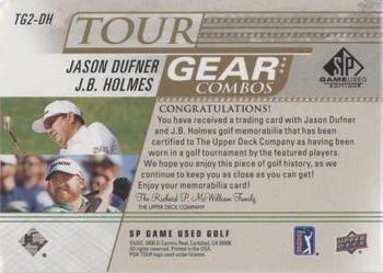 2021 SP Game Used - Tour Gear Combos Gold #TG2-DH Jason Dufner / J.B. Holmes Back