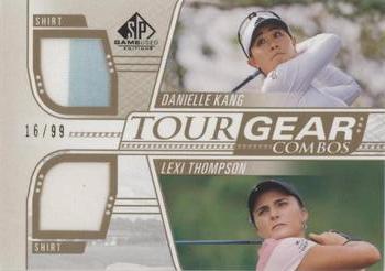 2021 SP Game Used - Tour Gear Combos Gold #TG2-KT Lexi Thompson / Danielle Kang Front