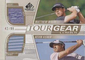 2021 SP Game Used - Tour Gear Combos Gold #TG2-KW Matthew Wolff / Kevin Kisner Front