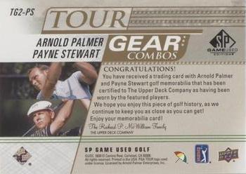 2021 SP Game Used - Tour Gear Combos Gold #TG2-PS Arnold Palmer / Payne Stewart Back