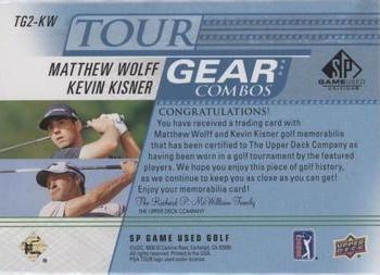 2021 SP Game Used - Tour Gear Combos Blue #TG2-KW Matthew Wolff / Kevin Kisner Back