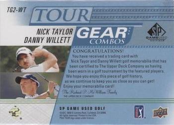 2021 SP Game Used - Tour Gear Combos Blue #TG2-WT Nick Taylor / Danny Willett Back
