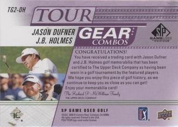 2021 SP Game Used - Tour Gear Combos Purple #TG2-DH Jason Dufner / J.B. Holmes Back