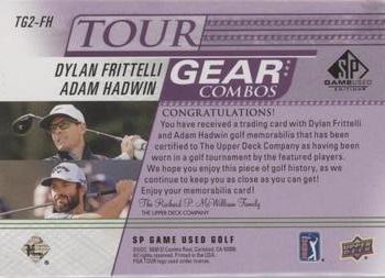 2021 SP Game Used - Tour Gear Combos Purple #TG2-FH Dylan Frittelli / Adam Hadwin Back