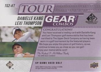 2021 SP Game Used - Tour Gear Combos Purple #TG2-KT Lexi Thompson / Danielle Kang Back