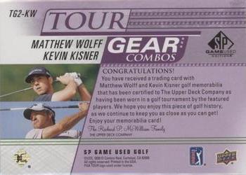 2021 SP Game Used - Tour Gear Combos Purple #TG2-KW Matthew Wolff / Kevin Kisner Back