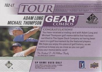 2021 SP Game Used - Tour Gear Combos Purple #TG2-LT Adam Long / Michael Thompson Back