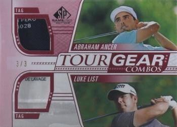 2021 SP Game Used - Tour Gear Combos Red #TG2-LA Abraham Ancer / Luke List Front