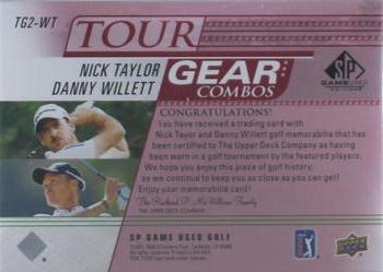 2021 SP Game Used - Tour Gear Combos Red #TG2-WT Nick Taylor / Danny Willett Back