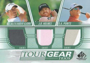2021 SP Game Used - Tour Gear Trios Green #TG3-BHP J.B. Holmes / Alexander Bjork / D.A. Points Front