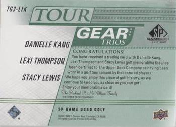 2021 SP Game Used - Tour Gear Trios Green #TG3-LTK Danielle Kang / Lexi Thompson / Stacy Lewis Back