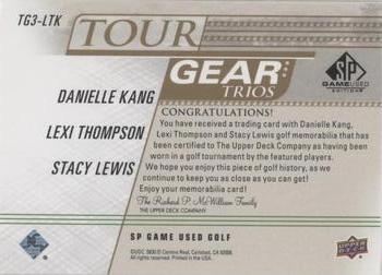 2021 SP Game Used - Tour Gear Trios Gold #TG3-LTK Danielle Kang / Lexi Thompson / Stacy Lewis Back